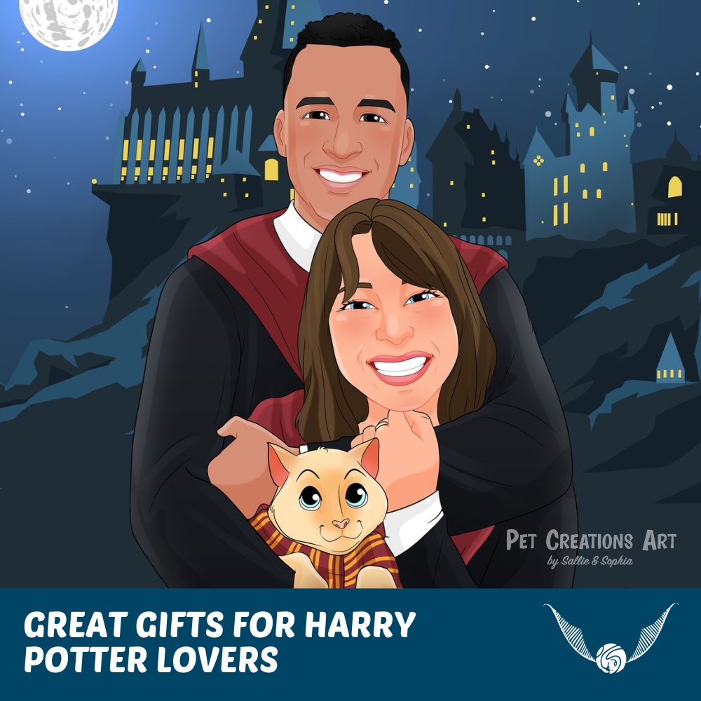 We can turn you into harry potter characters! 🧙 #HarryPotter #harrypotterfan #giftideas #giftsforhim #giftsforher #portraits #customcanvas