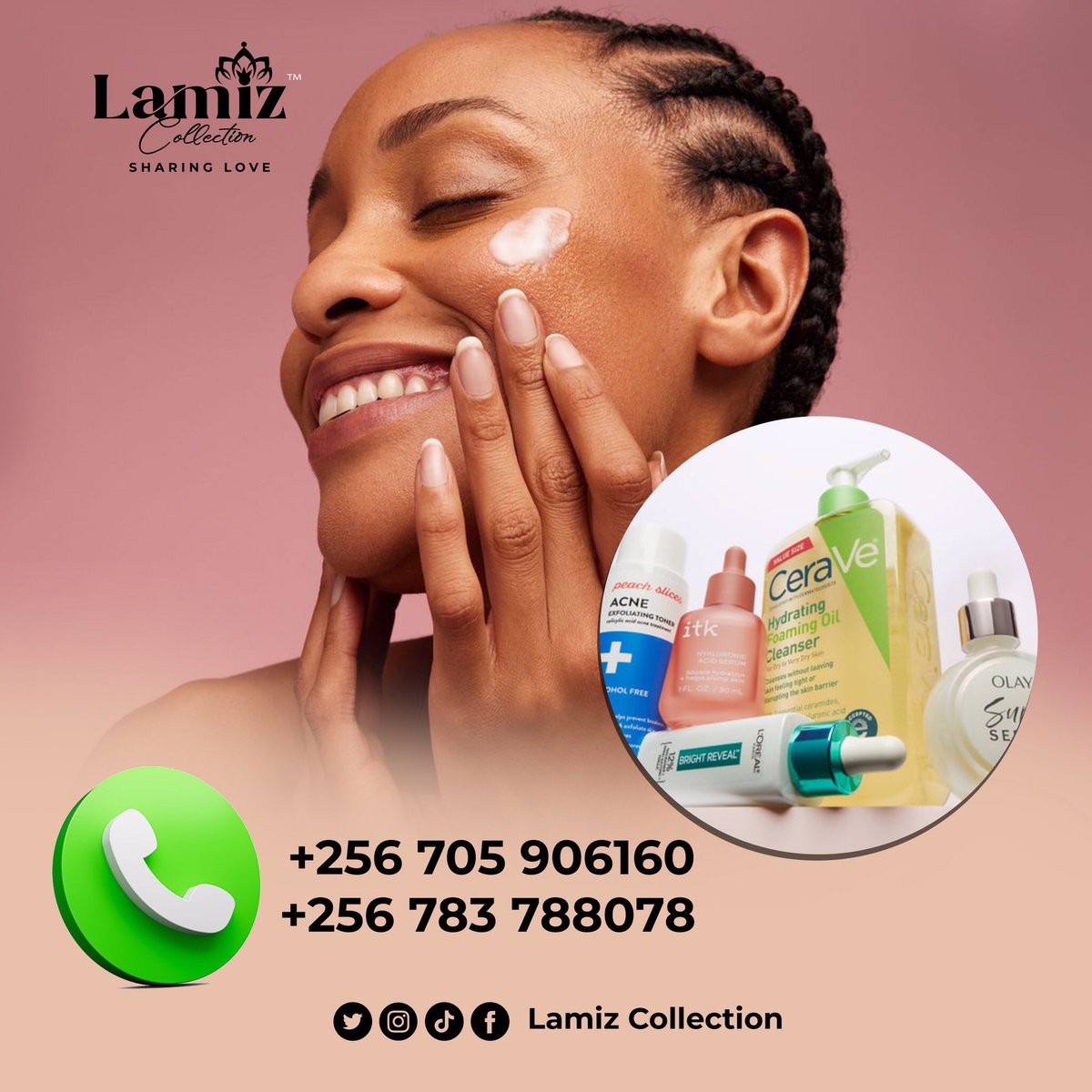 LamizCollection's tweet image. Are you New to SkinCare Products 
Worry Not CALL 📞 OR WHATSAPP and let’s Freely Guide on what you use Best on your Journey to Beauty 

#LamizCollection #SharingLove #Beautytips #uganda #skincare #fyp #sheilagashumba #256slayers