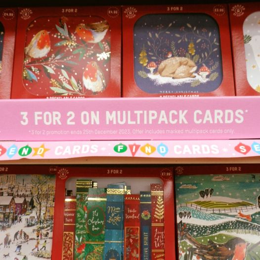 Looking for lovely Christmas cards?
We've got 3 for 2 on multipacks in our High Street shop.
#foundinoxfam #christmas #christmasuk #christmasinwinchester #winchesteruk