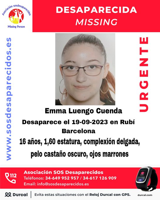 🔴<a href="/sosdesaparecido/">ALERTA DESAPARECIDOS</a> llença una alerta per buscar l'Emma, la noia de #rubicity desapareguda fa una setmana. Nous detalls aquí ⬇️
radiorubi.cat/news/id/radior…