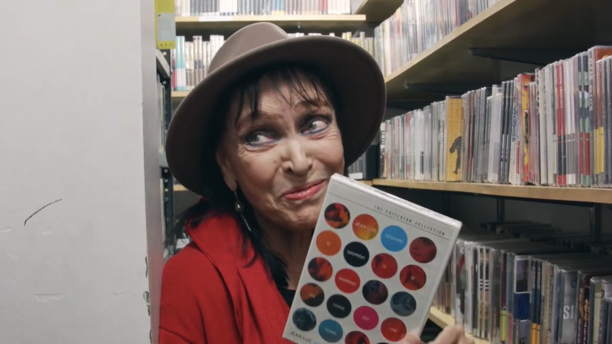 mazzysstars's tweet photo. anna karina choosing her own movies in the criterion closet https://t.co/FTBpBUQug3