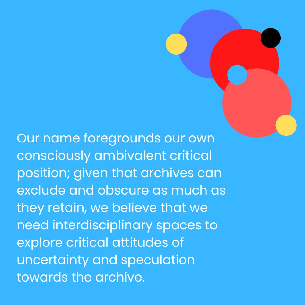 AmbArchNetwork's tweet photo. We are live! 

📃 Ambivalent Archives is a new @CRASSHlive research network for thinking critically about 'the archive', consisting of theory reading groups, invited speaker talks and creative workshops.

📅This term, we have four events planned: https://t.co/gVvQjd2Sei