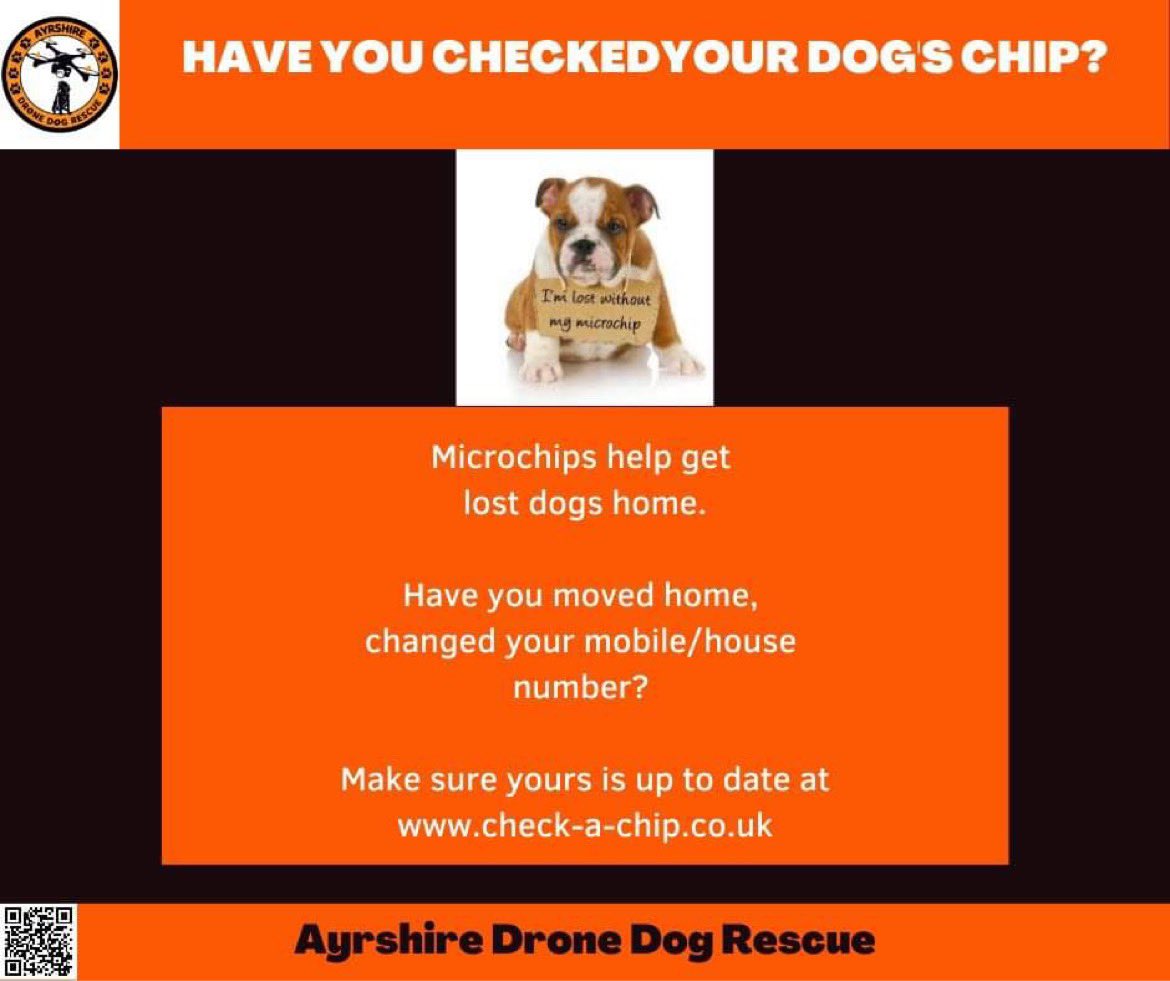 shegetsbackup's tweet image. At work we had 6 found doggos brought in over the past week. Only 1 had the correct contact details on their microchip. Each one was a very well looked after and loved pooch but updating contact numbers had slipped the owners minds. It’s so important to keep the chips up to date