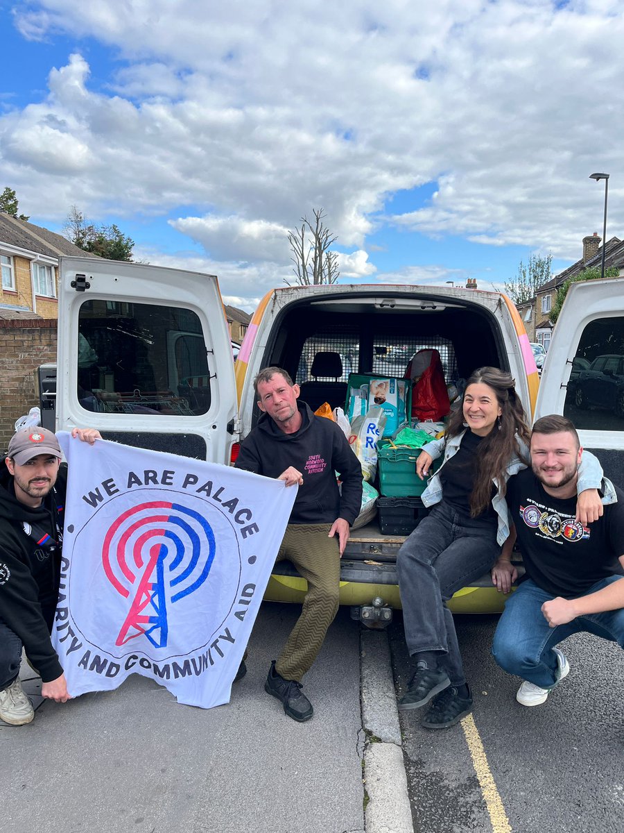 norwoodkitchen's tweet photo. We cannot say thank u enough to our @ultrascpfc and @cpfccharity family for doing the BIGGEST one-off donations drive in SNCK history! A van full of essentials plus £1400 donations from u wonderful Palace fans. We love u ❤️ 💙 https://t.co/zRiW9uxYte