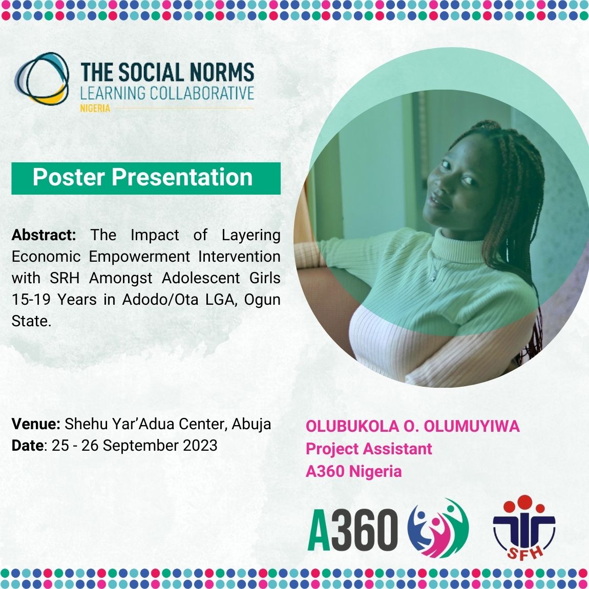 a360nigeria's tweet photo. Join @a360nigeria at #SNLC2023 in Abuja, hosted at the Shehu Musa Yar' Adua Center.
It's happening right now, and you won't want to miss this unique learning opportunity.
See you at the event, where knowledge meets innovation.
@SFHNigeria #A360 #SNLC2023 https://t.co/xyeZ7NVrFO