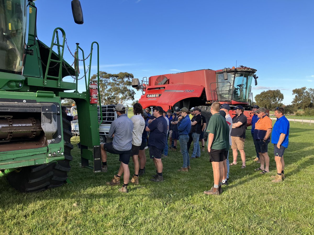 #wolsagb Wolseley ag bureau harvester setup afternoon 
Great roll up of local farmers to hear Kassie Van Der Westhuizen speak about optimizing machines. Also Ian from <a href="/SeedDestructor/">iHSD</a> on iHSD.