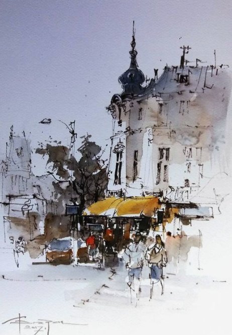 Urbanscapes
• Corneliu Dragan - Targoviste
watercolor ✓
.