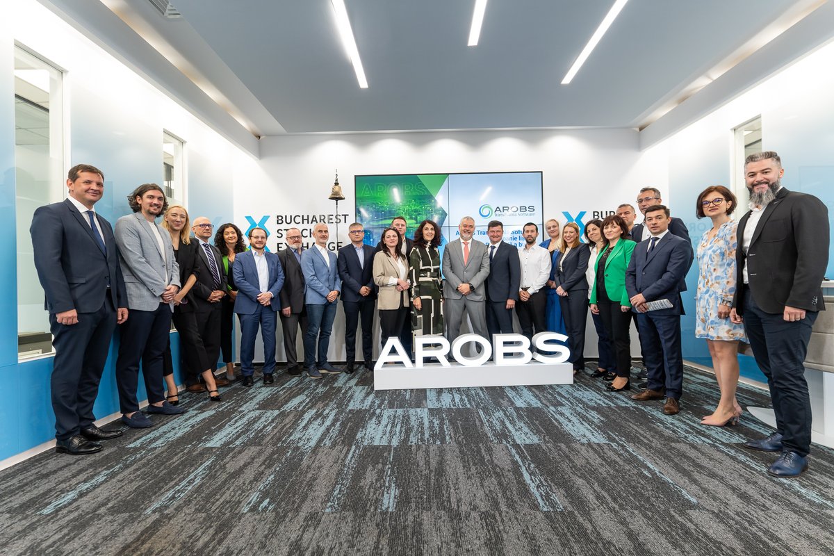 BVB_Ro's tweet photo. Welcome to the Main Market of #BVB, @AROBSSoftware 

AROBS Transilvania Software has transferred to the Main Market of the stock exchange nearly 2 years after its debut on the AeRO market. 

The press release can be read here – https://t.co/7suFzlXMb6 https://t.co/J34owSuAnY