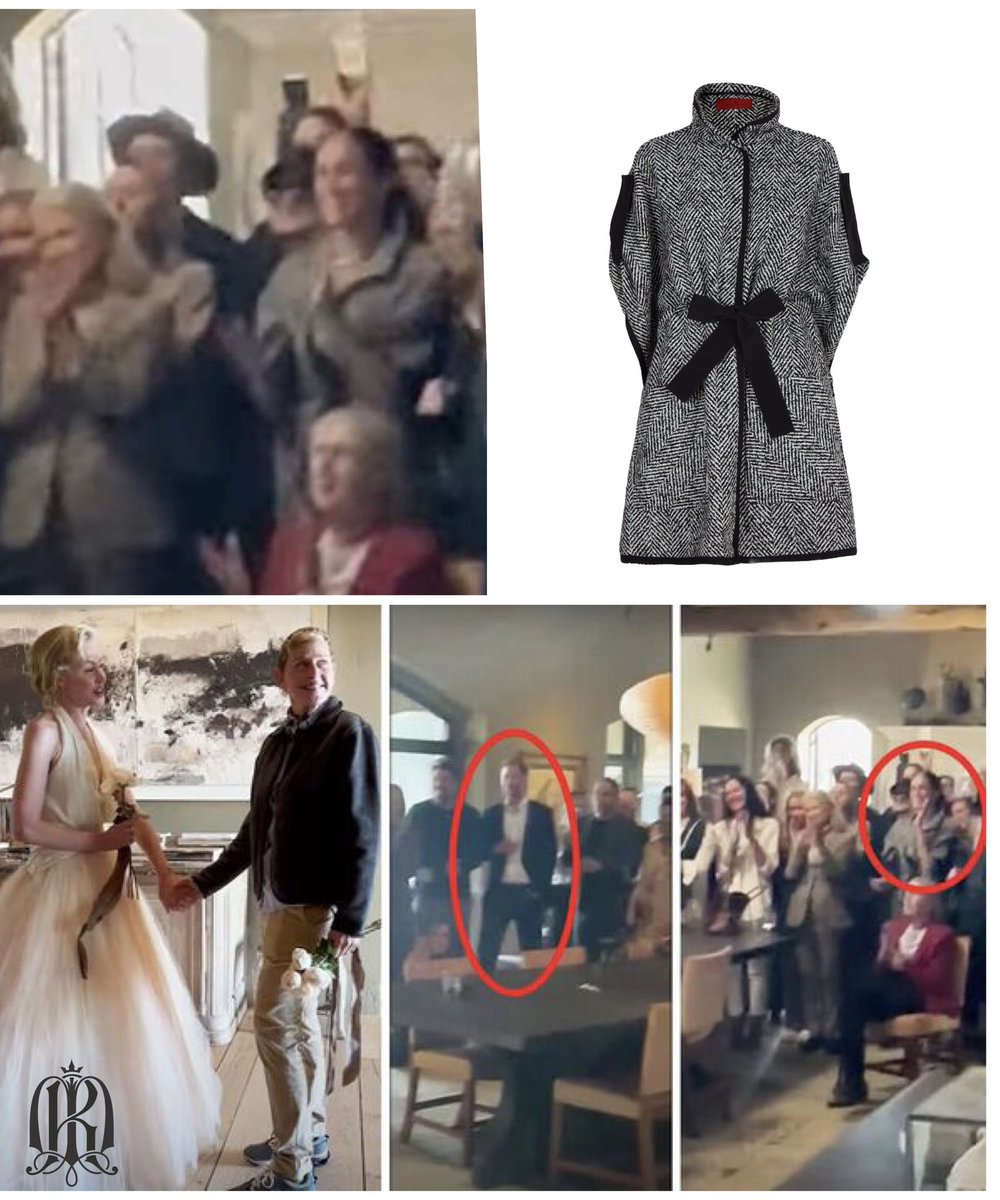 I promise that this is my last post regarding the questionable fashion choice, made by Harry’s wife last Friday.   But, it appears that Friday was not the first time the 2013 Herrera Cape has made an appearance.  It was also worn to Ellen &amp; Portia’s Vow Renewal back in January