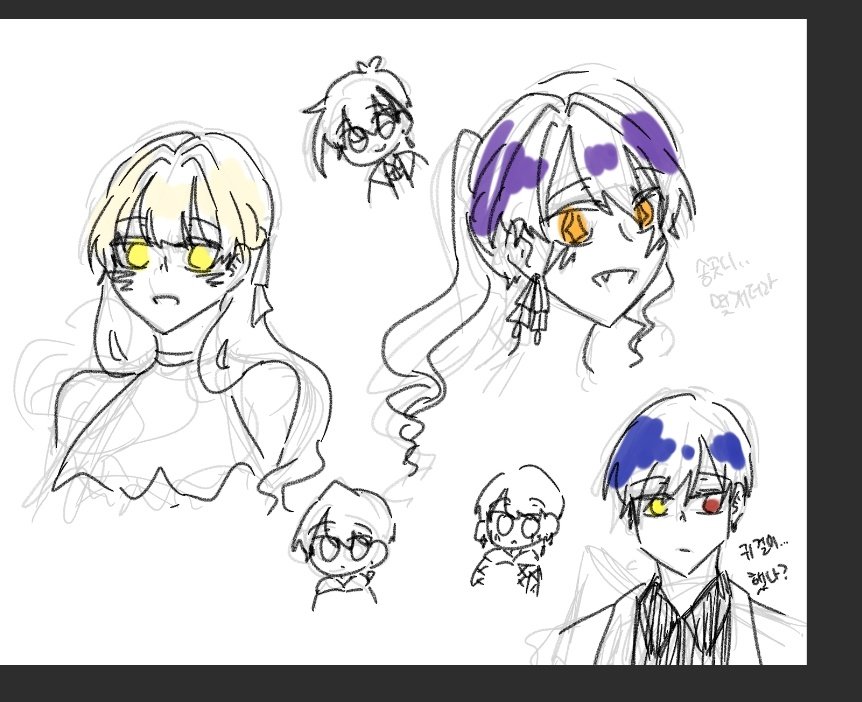 elisha_basic's tweet image. 하도 안그려서 애들 캐디도 까먹을판이다