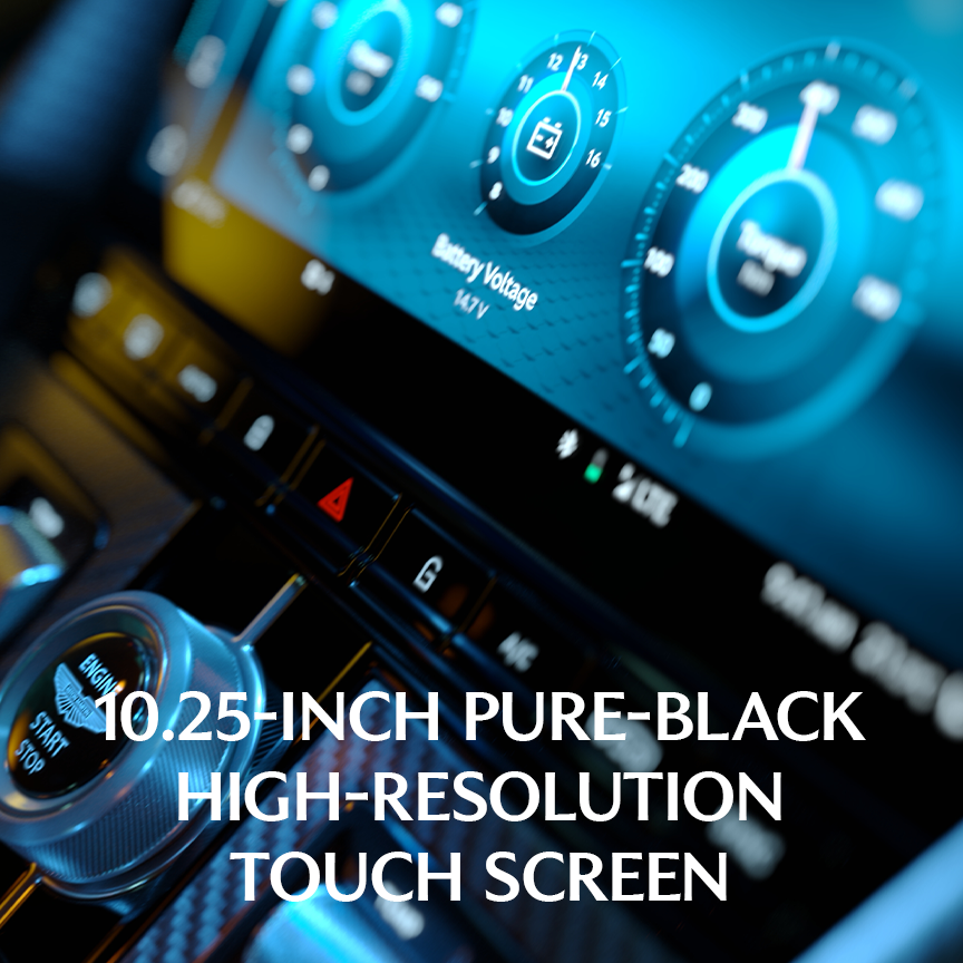 astonmartin's tweet photo. Challenging the status quo. Driver-centricity means not placing all controls behind a touchscreen.

A portrait of a perfected analogue past blended with future intelligence. A new standard of innovative luxury. 

DB12.

#AstonMartin #DB12 #ICONDRIVEN