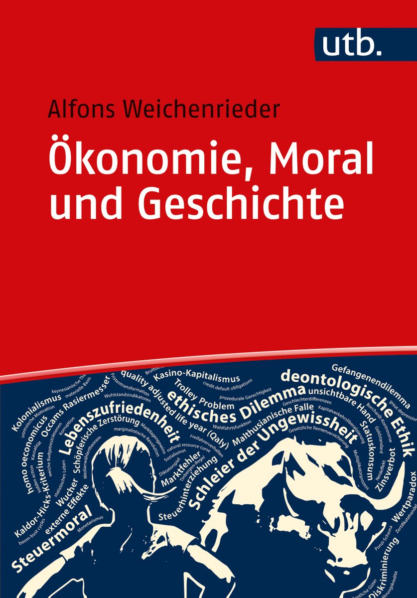 Seit heute ist "Ökonomie, Moral und Geschichte" erhältlich.☺️ Gedacht für eine "Einführung in die VWL" aber auch für Vorlesungen zu Philosophie und Ökonomie. Oder für Laien, die VWL ohne Formeln und Ballast kennenlernen möchten. #wohlfahrtsökonomie #Lebenszufriedenheit #wachstum