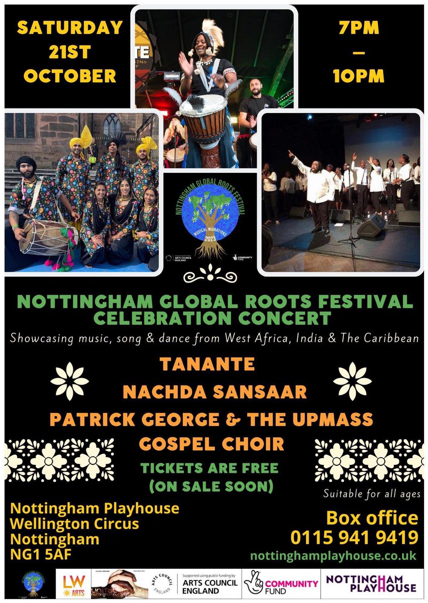 Book now for our annual concert at <a href="/NottmPlayhouse/">Nottingham Playhouse</a> this year we will be celebrating West African percussion &amp; dance, Bhangra &amp; Gospel music. Suitable for all the family! nottinghamplayhouse.co.uk/events/notting…