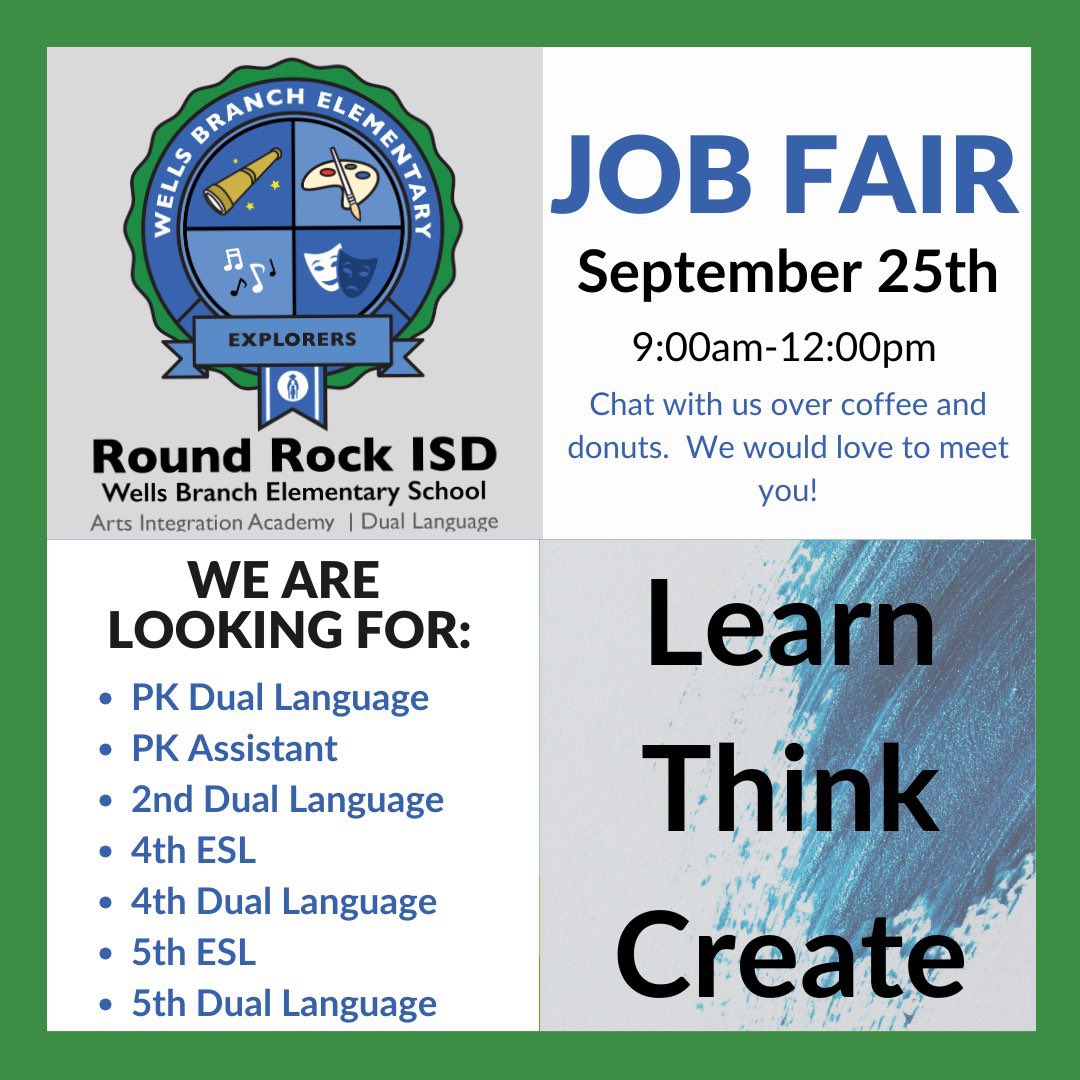 Today!  We are also looking for a Behavior Interventionist and a DL Interventionist. Come see us!