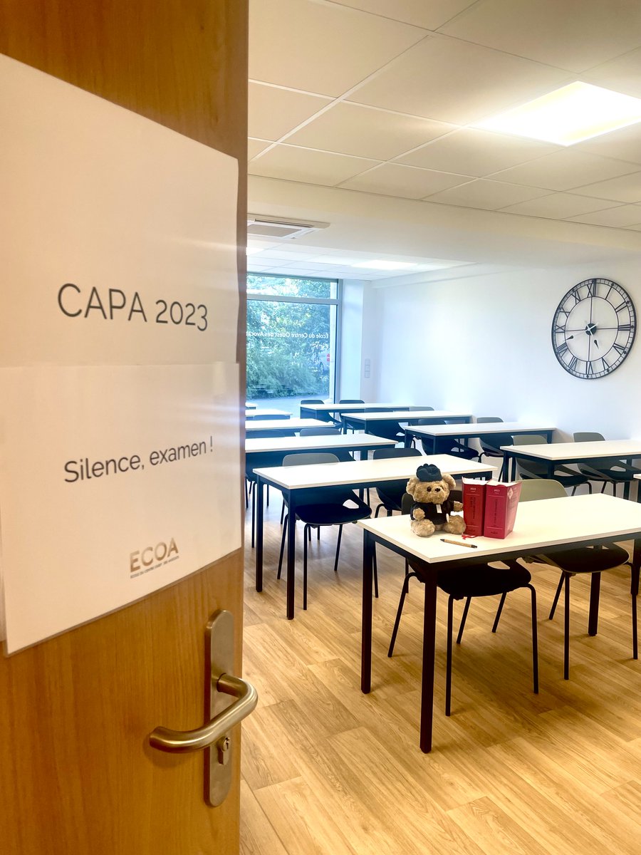 J-1 avant les épreuves du CAPA 2023!
Demain nous accueilleront nos élèves de la promo 2022-2023 pour passer leur examen!
Ce sera une grande première pour eux, ils vont enfin découvrir les nouveaux locaux de l'ECOA
Grande première pour nous aussi, 1er CAPA dans ces nouveaux locaux