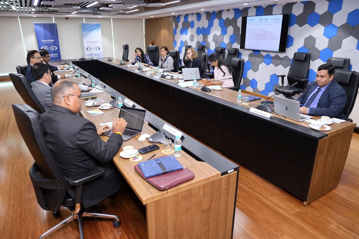 ecgclimited's tweet photo. A bilateral meeting between @ecgclimited and @EximBankUS was held on 25th September 2023 at ECGC Bhawan in Mumbai. The ECGC delegation was headed by Mr. Sunil Joshi, ED/CMD (Addl. Charge) and Ms. Isabel Galdiz, Vice President (International Relations) headed the US EXIM team. 1/n https://t.co/Smger0tMJ7