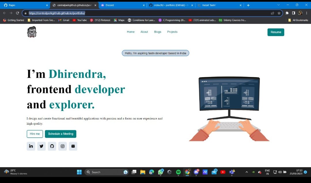 DhirendraS49296's tweet photo. Well ... we have done with our first project of designing a self #portfolioWebsite using #fastn_stack 
Here is the link :-
https://t.co/xomawotWA8
 Special thanks to @ayushsoni1010 , 
@Nishantjain  &amp; @GDSC_IPSA https://t.co/YkEy9lefMX