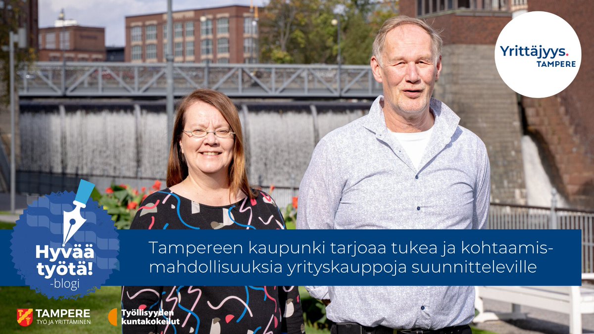 Tampereen kaupunki tarjoaa tukea ja kohtaamismahdollisuuksia yrityskauppoja suunnitteleville! 🤝 

Lue blogiteksti Tampereen kaupungin verkkosivulta ▶️ tampere.fi/blogit/tampere…

#Tampere #hyväätyötä #blogi #yrityskaupat #yrityskauppa #omistajanvaihdos #yrittäjät #yritys