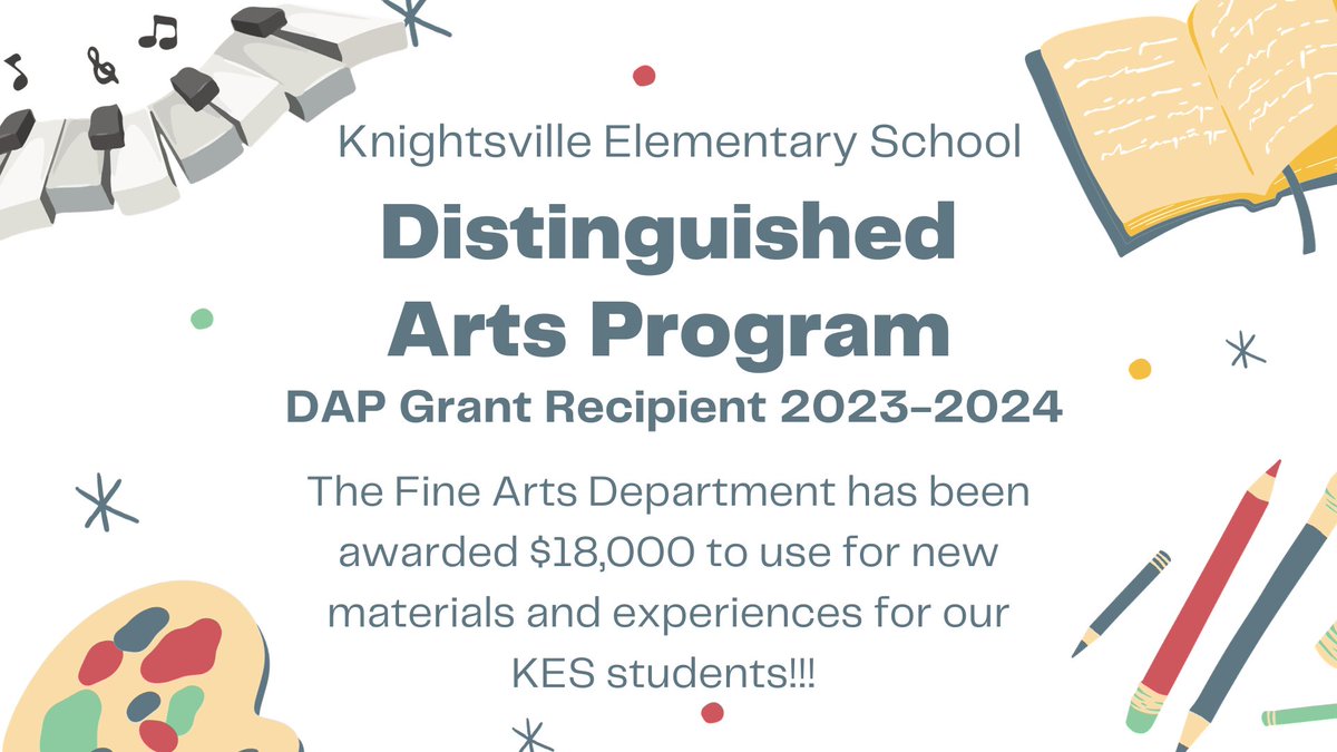 We are starting the week off with AMAZING news!! KES has been named as a Distinguished Arts Program Grant Recipient for 2023-2024! This title includes $18,000 to be spent on materials and experiences for our students. <a href="/TeamDDTwo/">Dorchester School District Two</a>