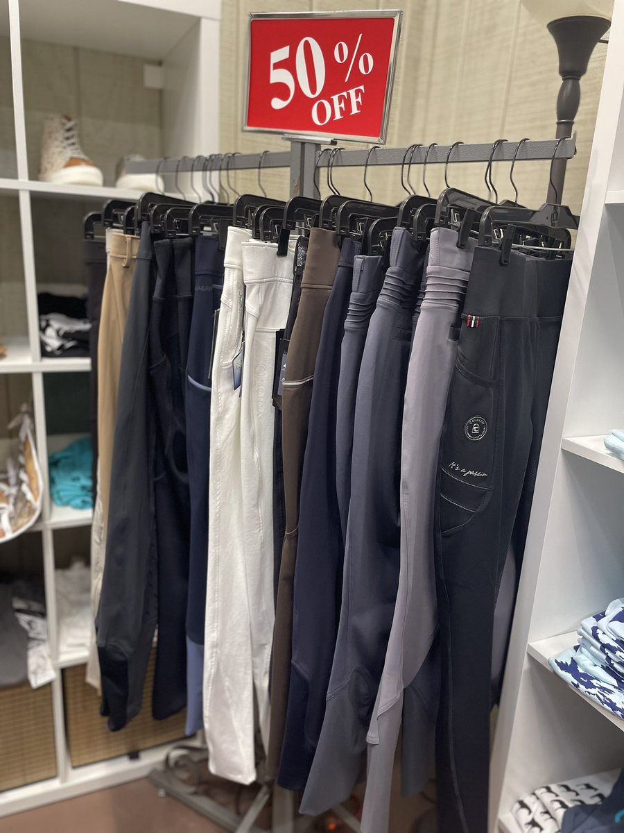 50% OFF Your Favorite Breeches!!
. . . .
#equinedivine #equinedivineonline #downtownaiken #shopsmall #sale #fiftypercentoff #salerack #breeches #equestrian