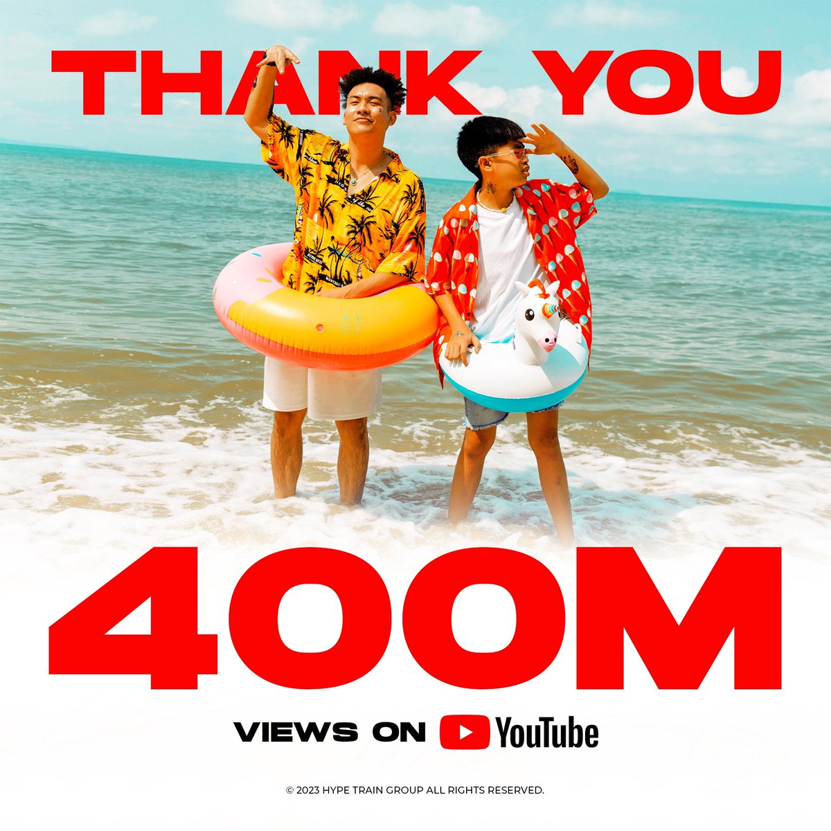 hypetrain_ent's tweet photo. ”ทน“ เดินทางมาถึง 400,000,000 VIEWS แล้ว ! 🔥ขอบคุณทุก ๆ คน มากครับ 🙏🏻
SPRITE x GUYGEEGEE - ทน
📺 https://t.co/PEGG6uzpdT
#ทน
#SPRITE #GUYGEEGEE
#HYPETRAIN https://t.co/rMe7IqWY84