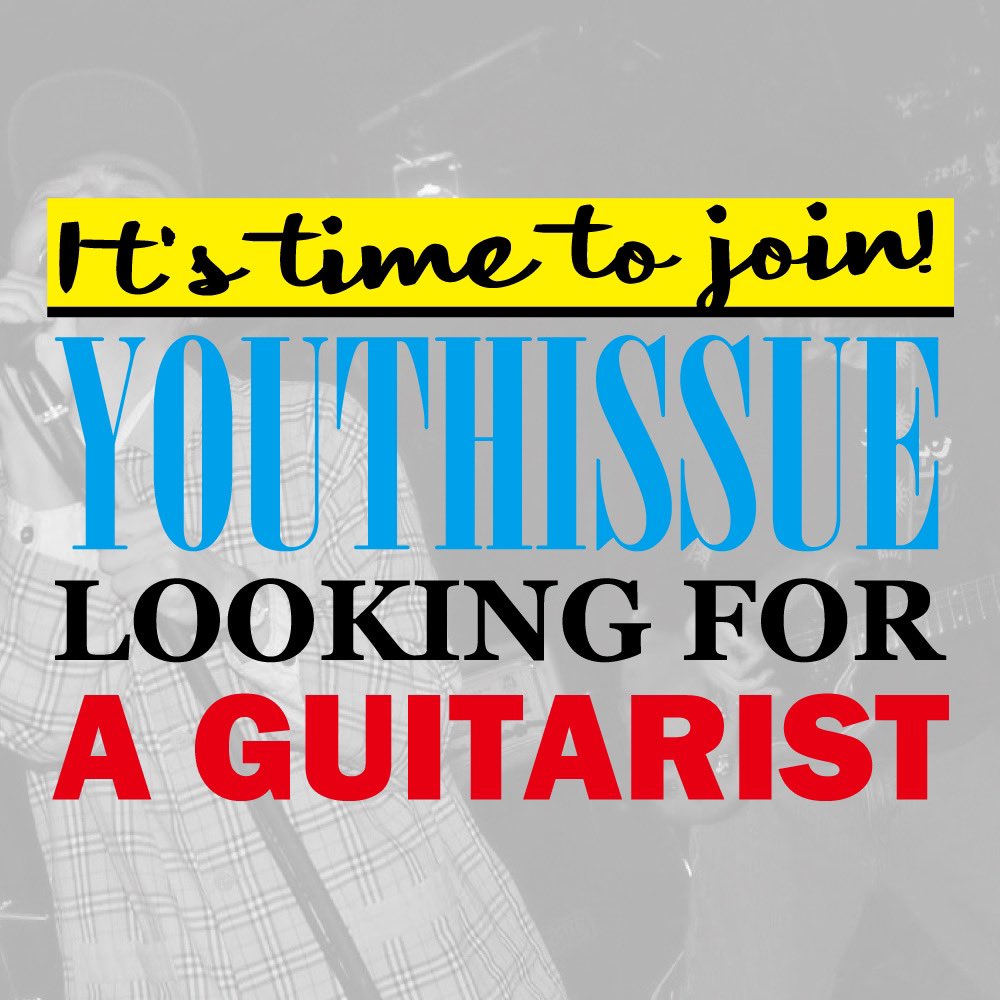 YouthIssue's tweet photo. 【メンバー募集】
YOUTH ISSUEではギタリストを募集しています。
ゆっくり活動しているので掛け持ちも可。
詳細は画像をご覧ください。
バンド名羅列してありますが知らなくて全然OKです！
質問や興味のある方は気軽に簡単なプロフィールを添えてDMをお願いします！
音源↓
https://t.co/xIHZu5bbEX https://t.co/7sUr4hAFVA
