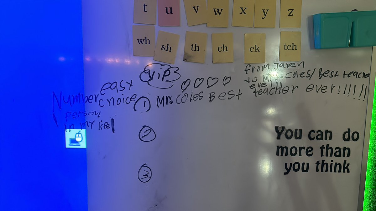 Speechless. When I turned the lights on in the classroom this morning , I saw this….I love what I do!