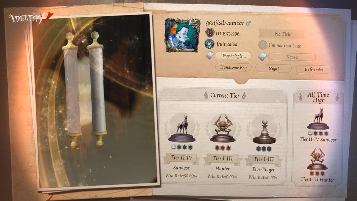 cynospimp's tweet photo. I'm playing Identity V. Fancy a game? https://t.co/Hx59Qs1Ekw