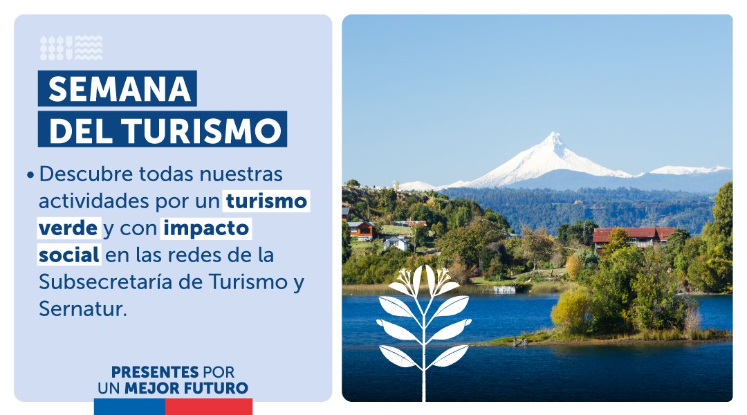🌍 🇨🇱 Te invitamos a celebrar la #SemanaMundialDelTurismo 2023, llenos de gratitud por las bondades que nos entrega nuestro #Chile en cuanto a destinos, paisajes y experiencias maravillosas. Mantente atent@ a las actividades que impulsaremos junto a <a href="/Sernatur/">Sernatur</a>.