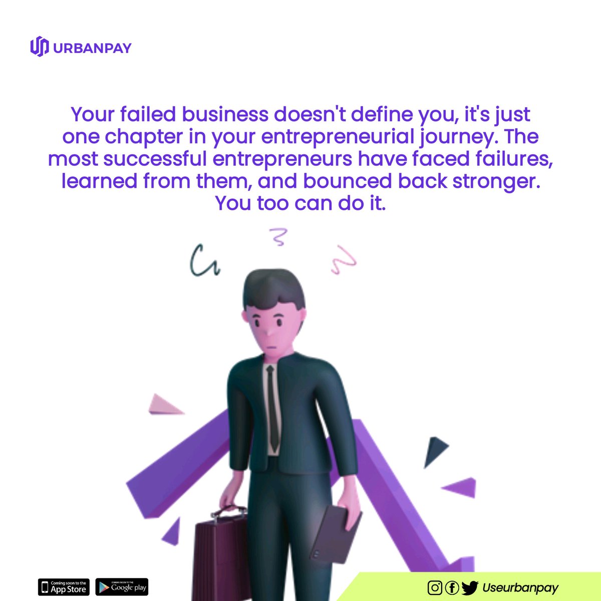 useurbanpay's tweet photo. You can do it.
#determined #monday #motivation #finances #banking #UrbanPay https://t.co/JGs67jEj2m