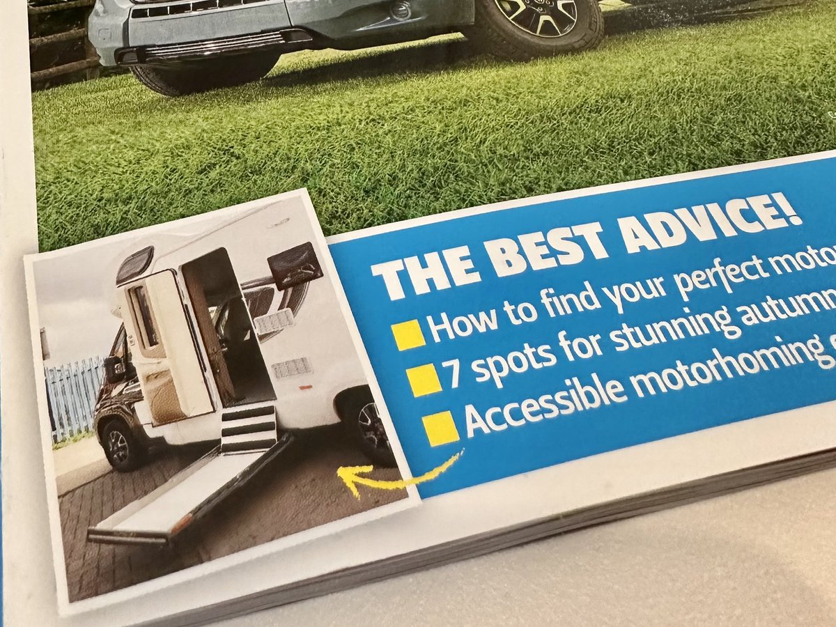 KarlaB465's tweet photo. That feeling when… you’re doing the weekly shop and you spot yourself in the magazine aisle 🙈😆

My article in @pmotorhome is out now, and packed with information on accessible motorhoming — From choosing the right model and adapting it, to getting out and exploring 🚐 https://t.co/rBGGUOtnXG