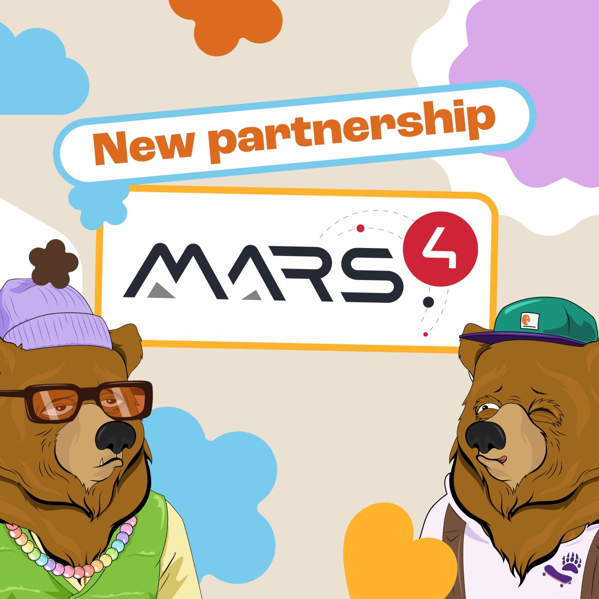 Secure your cosmic suits because we've united with the esteemed @mars4_me! 🌌🐻 Anticipate forthcoming revelations about this cosmic partnership! 🎮🚀'