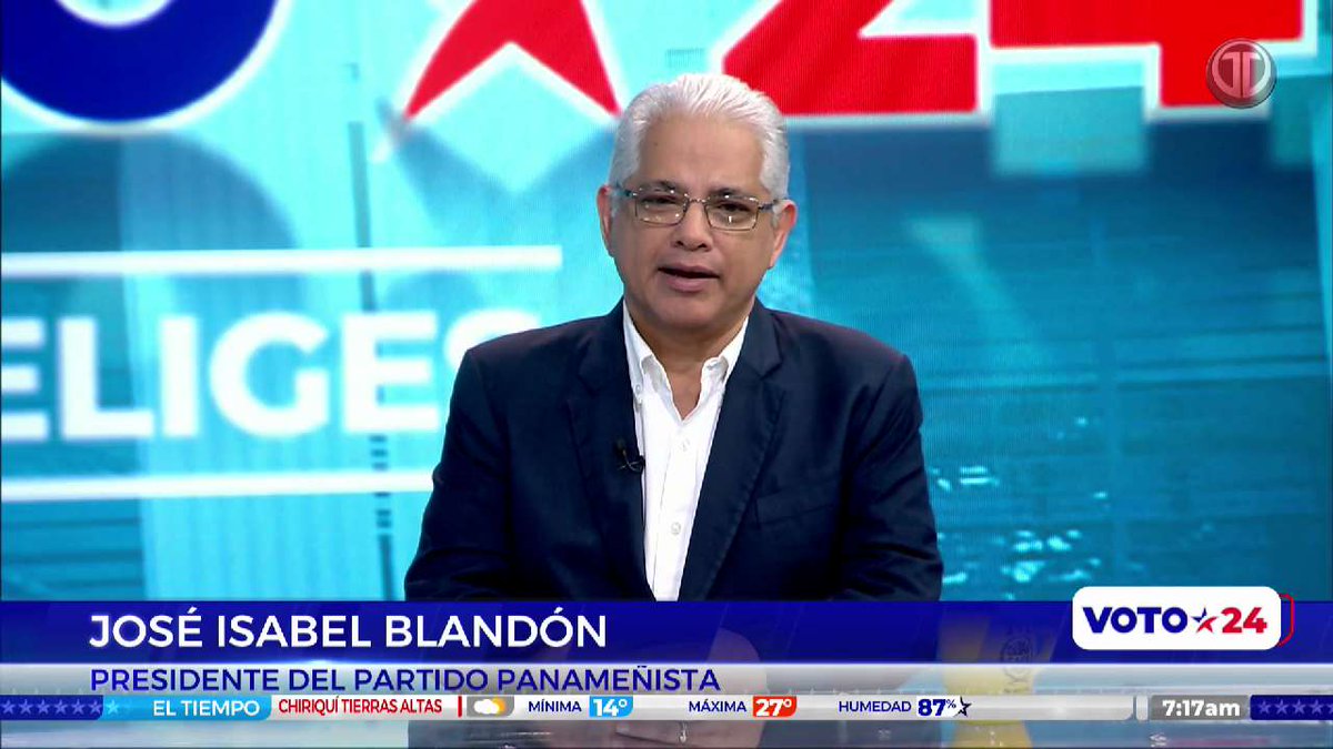 "Ayer no solo se ratificó la alianza, se aprobó también la candidatura de Rómulo Roux como candidato a presidente por el partido Panameñista y mi candidatura como vicepresidente", <a href="/BlandonJose/">José Isabel Blandón</a> #Voto24 #TReporta