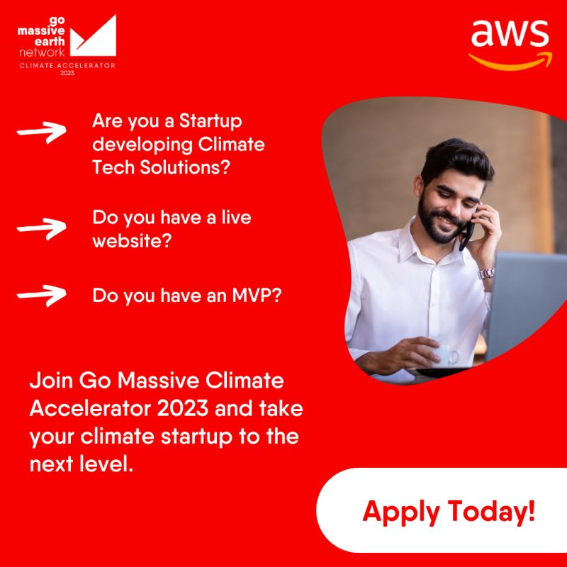 Calling all Climate Startups!

If you're passionate about climate change and innovation, don't miss the opportunity to be part of GoMassive Climate Accelerator 2023.

Applications close on 30th September.

Apply Now- lnkd.in/dJWUiAku