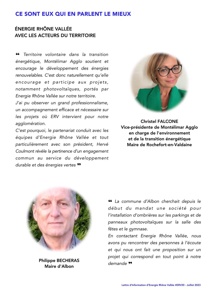 Paroles aux partenaires de notre #SEM avec qui nous portons de beaux projets pour le territoire <a href="/HCoulmont/">HERVE COULMONT</a> #Drôme #photovoltaïque🌞