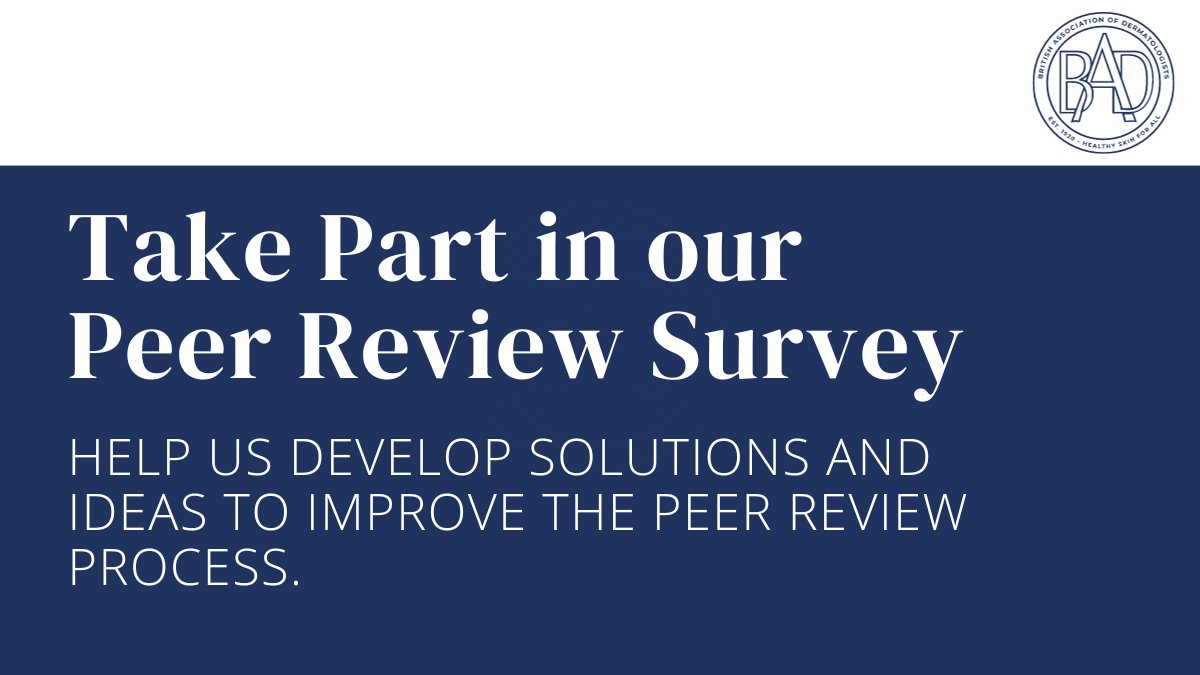 🚨🎊 PEER REVIEW WEEK IS HERE! 🎊🚨

Calling all reviewers/potential reviewers! Please consider filling out our survey to help us develop solutions and ideas to improve the peer review process: forms.office.com/e/wJgkEHn2zm

@ced_journal @SkinHealthDis @PeerRevWeek #PeerReviewWeek