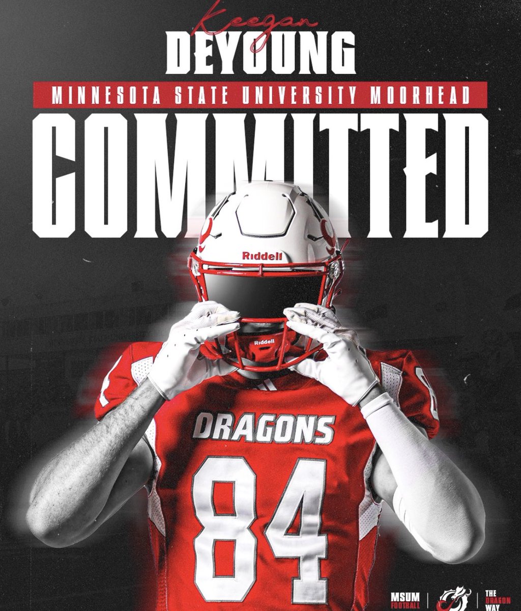 Keegan DeYoung (@deyoungkeegan) on Twitter photo COMMITTED‼️🐉<a href="/msum_football/">MSUM Dragon Football</a> <a href="/CoachLaqua/">Steve Laqua</a> <a href="/needhamchris_/">Chris Needham</a> <a href="/CoachTMJames/">Taylor M. James</a> @CoachChaseMont <a href="/CoachScott_88/">AJ Scott</a> <a href="/coachjcurrier/">Jesse Currier</a> <a href="/CoachRoehrich/">Abraham Roehrich</a> COMMITTED‼️🐉<a href="/msum_football/">MSUM Dragon Football</a> <a href="/CoachLaqua/">Steve Laqua</a> <a href="/needhamchris_/">Chris Needham</a> <a href="/CoachTMJames/">Taylor M. James</a> @CoachChaseMont <a href="/CoachScott_88/">AJ Scott</a> <a href="/coachjcurrier/">Jesse Currier</a> <a href="/CoachRoehrich/">Abraham Roehrich</a>
