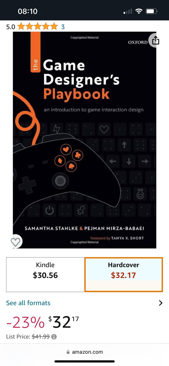 GameDesignBook's tweet image. Our book is on offer (23% off) now $32.17 🥳🤓