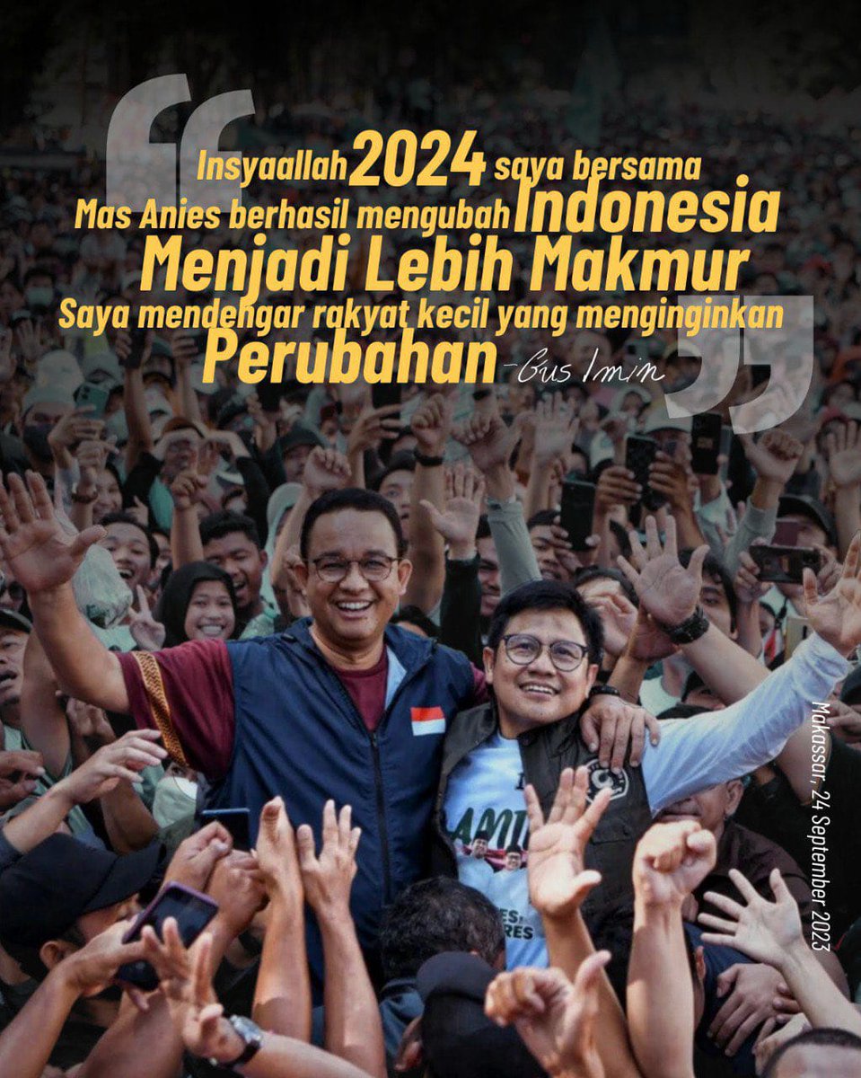 Memperjuangkan kesejahteraan kaum pekerja adalah hal mulia
#GusIminProKesejahteraan
#AniesMuhaimin2024
<a href="/cakimiNOW/">A Muhaimin Iskandar</a>
<a href="/DPP_PKB/">DPP PKB</a>
