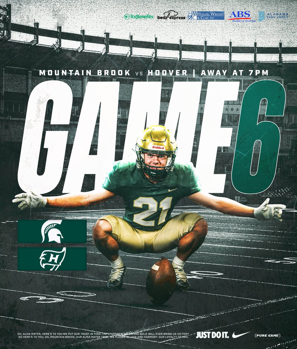 Mountain Brook Football (@mtnbrookftbl) on Twitter photo Big one on the road this week! See y’all on Friday night at The Hoover Met. Big one on the road this week! See y’all on Friday night at The Hoover Met.
