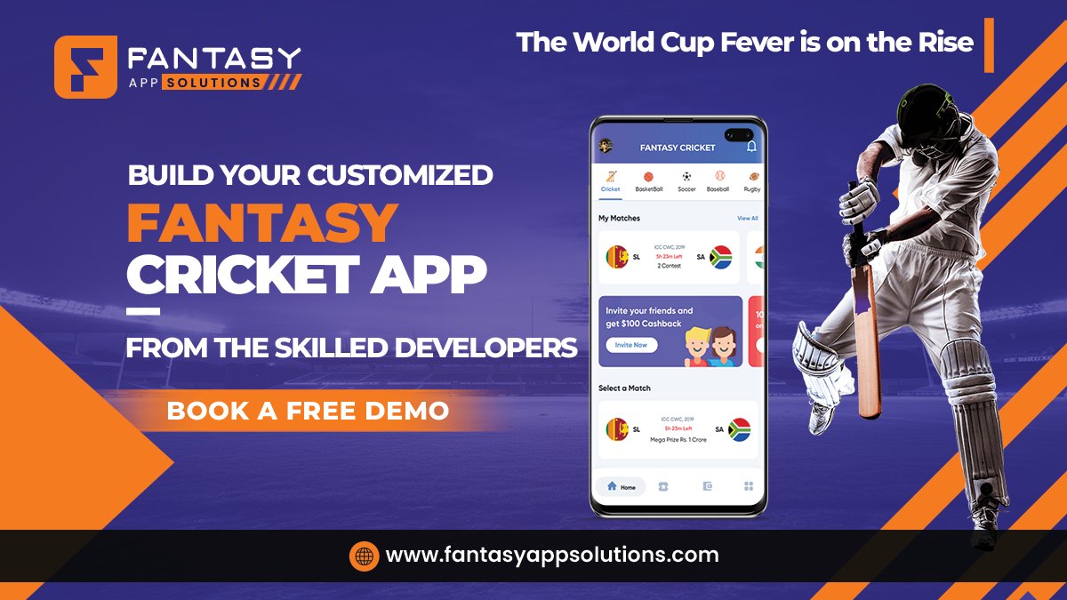 Experience the rising World Cup Fever like never before! Our skilled developers are here to help you build your customized 𝐅𝐚𝐧𝐭𝐚𝐬𝐲 𝐂𝐫𝐢𝐜𝐤𝐞𝐭 𝐀𝐩𝐩. 

#CricketAppDevelopment #FantasyCricketApp #WorldCup2023 #FantasyCricketAppDevelopment #CricketWorldCup #Dream11Clone