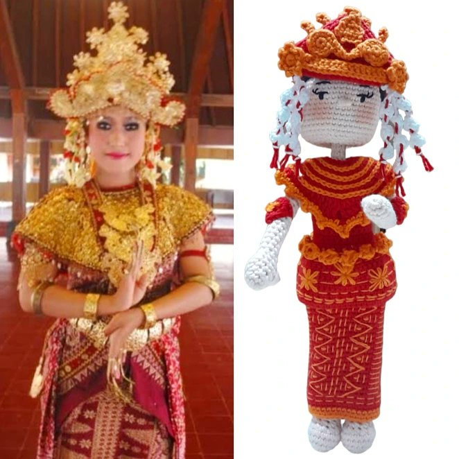 I'm still trying to complete the whole set of all Indonesian traditional dances amigurumi doll. This week, I completed making this Gending Sriwijaya dancer, from South Sumatra. Give me some love if you like it ❤️