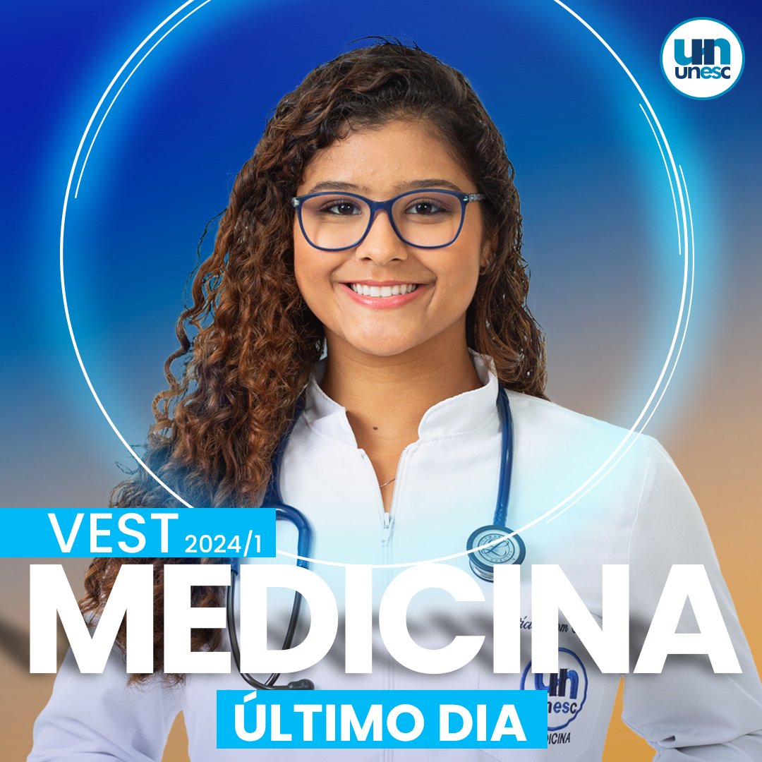 Corre que hoje é o último dia de inscrição: materiais.unesc.br/vestibular-med…