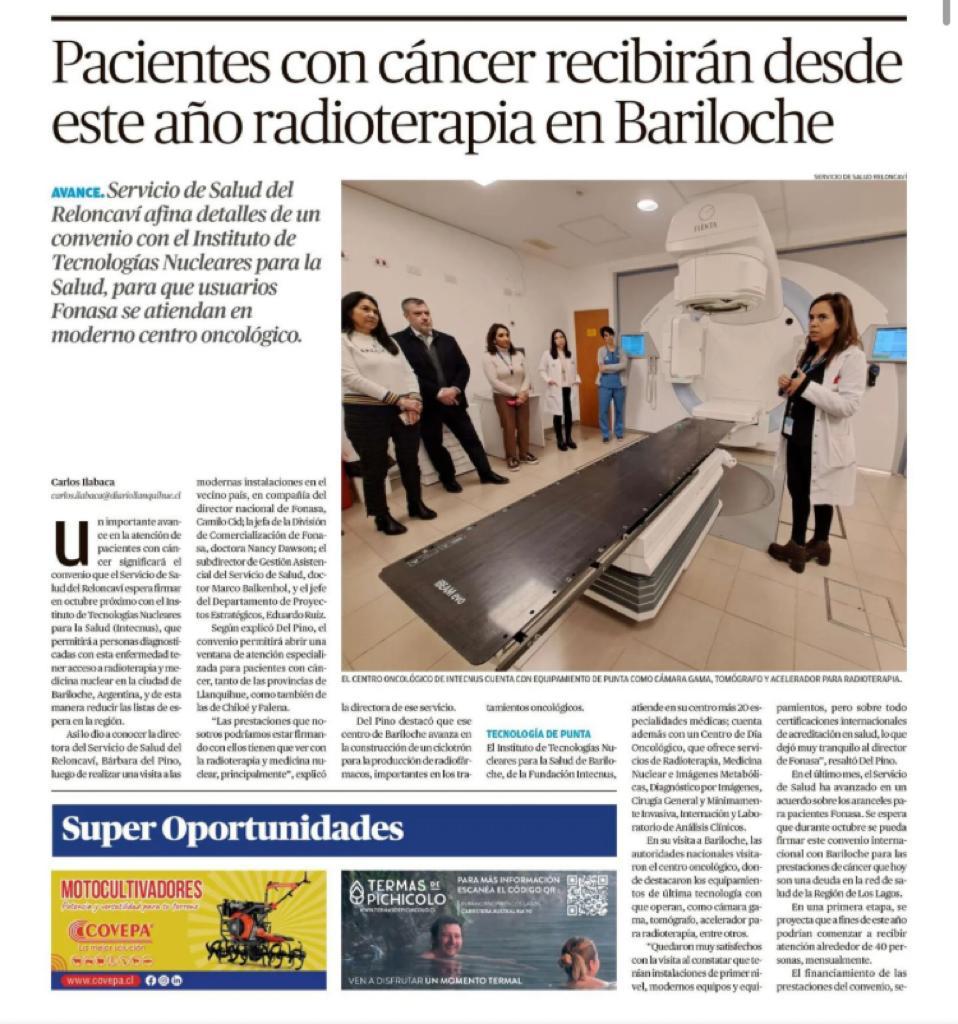 core_los_lagos's tweet photo. 📰✅️ Buenos días! Este lunes el Diario El Llanquihue destaca la reunión que sostuvo el @SSDelReloncavi y la Comisión Social del #CORELosLagos, instancia donde se analiza la derivación de pacientes con cáncer hasta la ciudad de #Bariloche. https://t.co/kpZC7zvW3Y