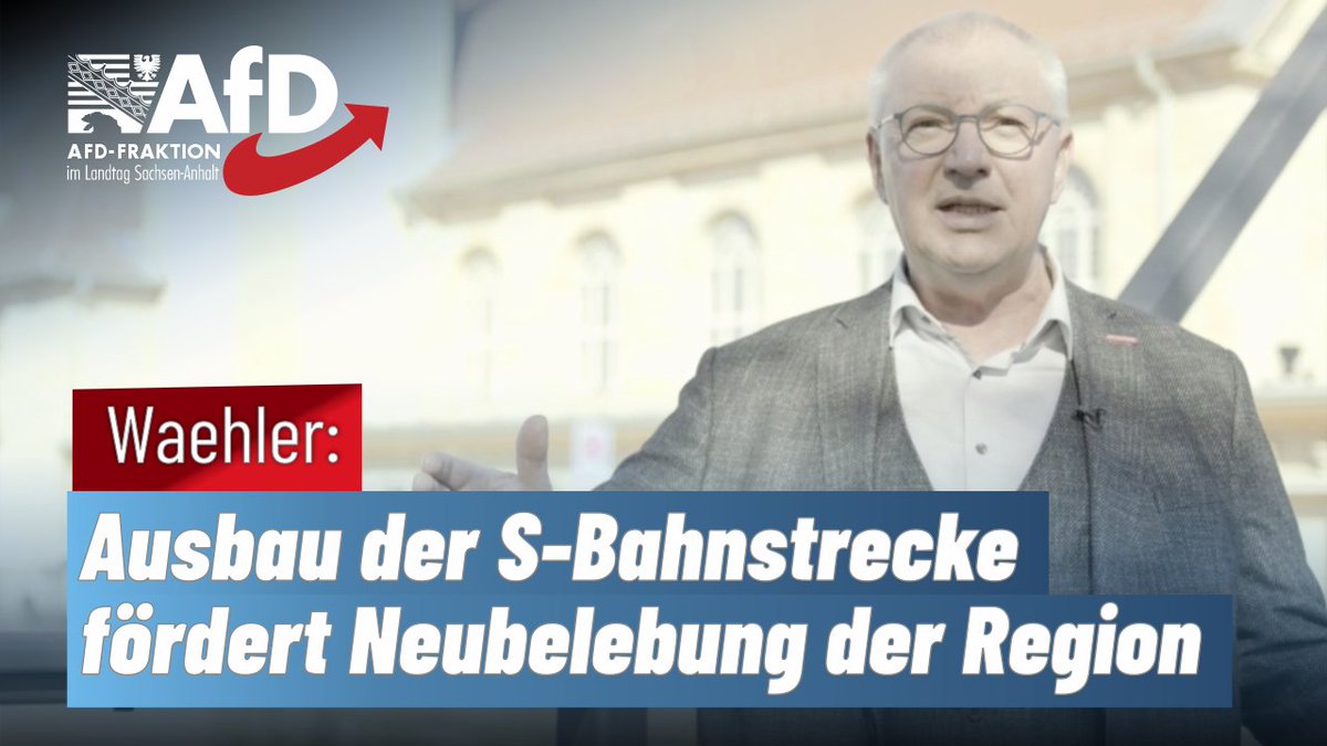 AfDFraktionLSA's tweet photo. Im Video erläutert der #AfD-Abgeordnete #LotharWaehler die Wichtigkeit der unverzüglichen Aufnahme und Realisierung des lang geplanten Projektes der S-Bahnstrecke Gera-Leipzig-Zeitz im Rahmen des Strukturwandels. #Ltlsa #AfDLSA https://t.co/ecle99fI6Z https://t.co/iBFFzoe4CJ