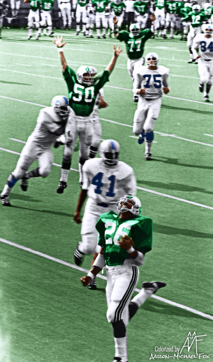 DowntownHWV's tweet photo. On this date, September 25, 1971, 52 years ago today, @HerdFB defeated Xavier 15-13 at old Fairfield Stadium in #HuntingtonWV. It was the team's first victory after the devastating plane crash on November 14, 1970. 

#WeAreMarshall // #HerdNation https://t.co/zbAyMsztee