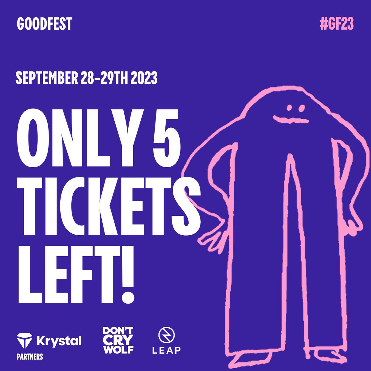 Only 5 #GF23 tickets left! 🔗 in bio We are so excited and appreciative of everyone who has supported, invested, joined, partnered, and who are a part of #GF23. Special thanks to our partners Don't Cry Wolf, @KrystalHosting @madebyleap and the stunning venue @BedruthanHotel 🙌