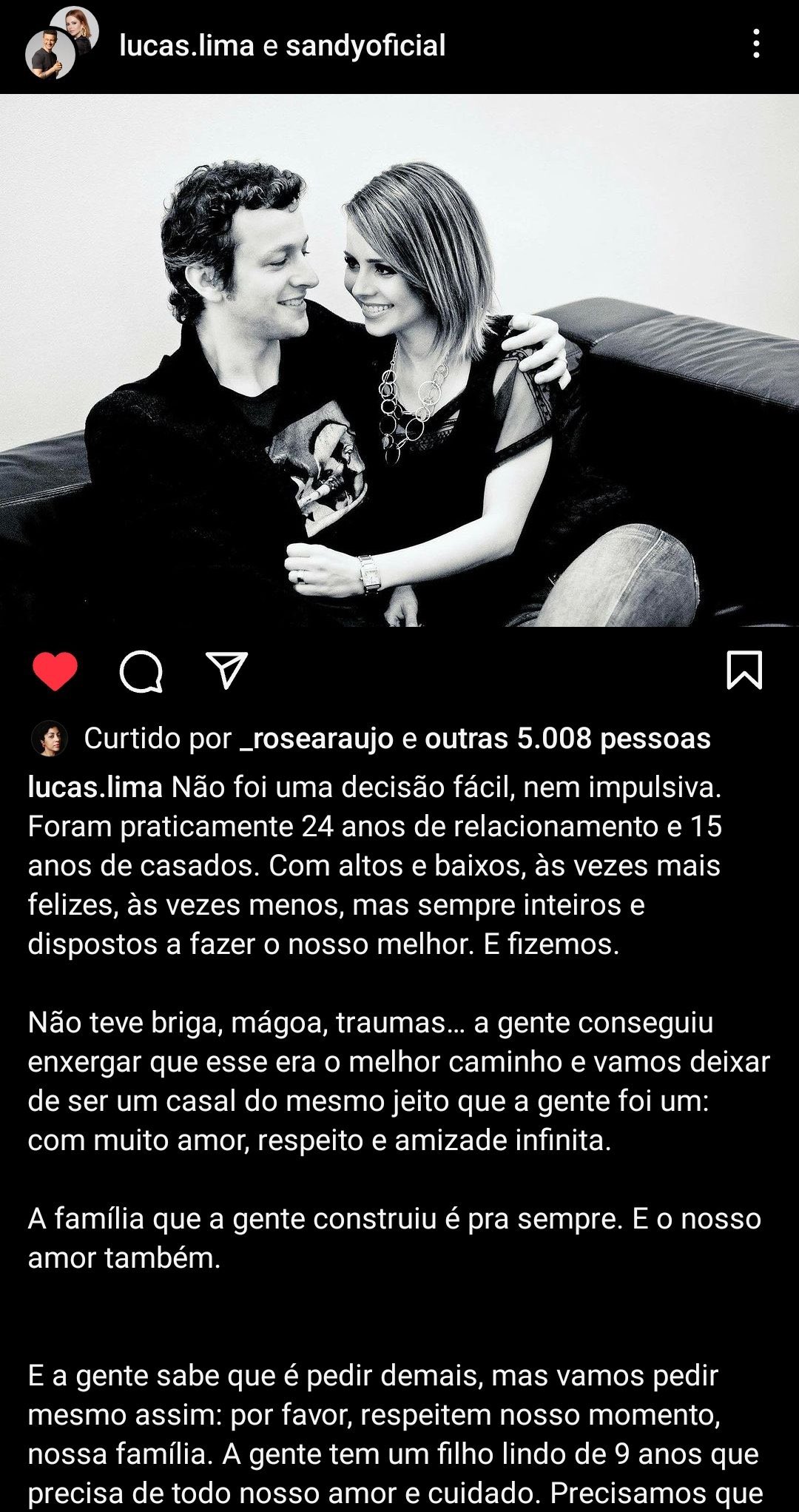 Era um casal que passou 15 anos fazendo amor o dia inteiro', diz