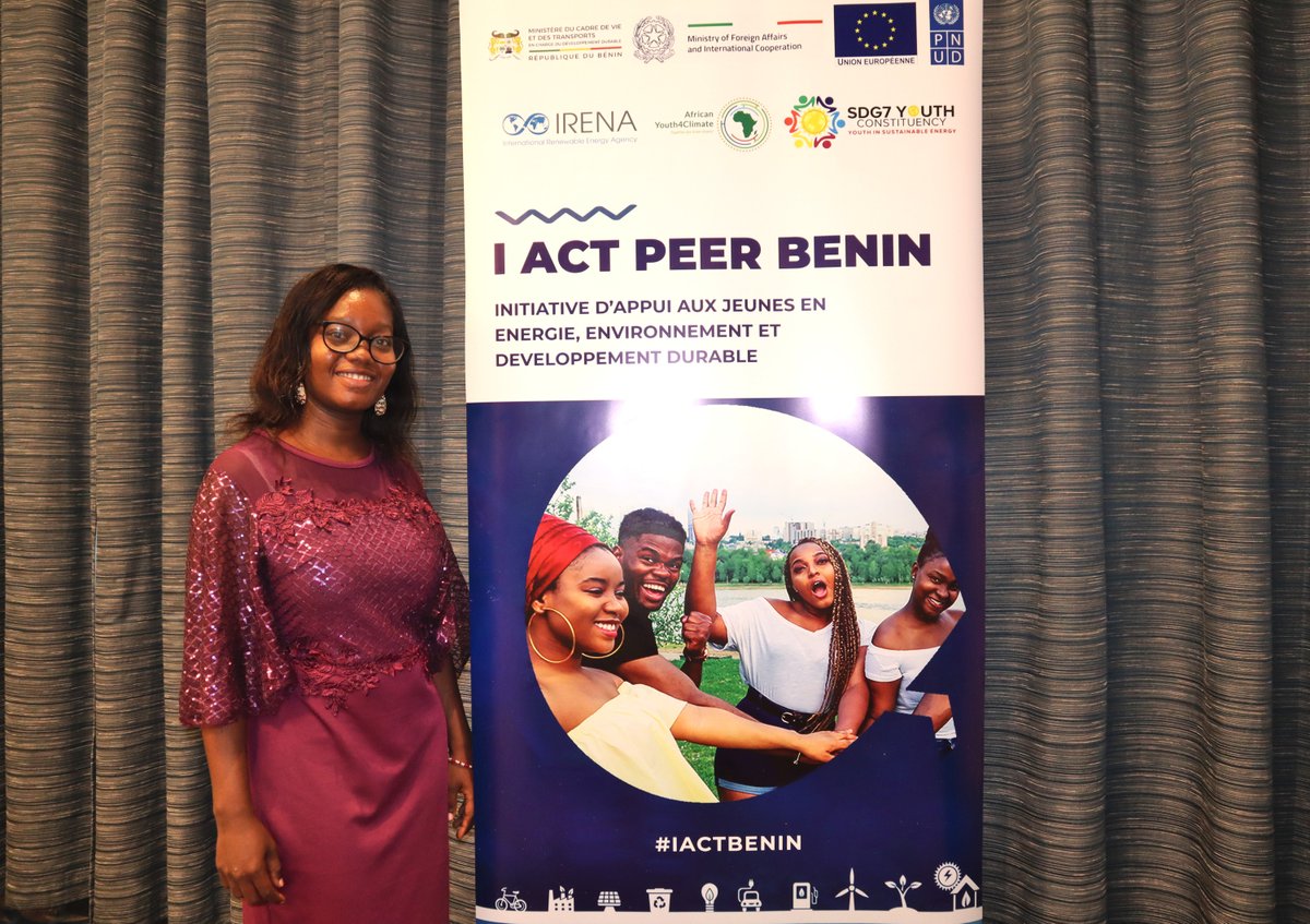 African_Y4C's tweet photo. Achieving universal electricity access could reduce the number of  women and girls in poverty by 185 million by 2050.
According to Ariane Apovo, Gender &amp; Climate Coordinator for African Youth4Climate, women must be more included with their impactful innovations. #IActBenin #IACT https://t.co/dkpwJtNaDv