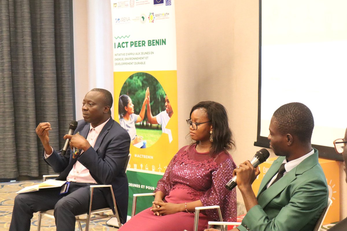 African_Y4C's tweet photo. Achieving universal electricity access could reduce the number of  women and girls in poverty by 185 million by 2050.
According to Ariane Apovo, Gender &amp; Climate Coordinator for African Youth4Climate, women must be more included with their impactful innovations. #IActBenin #IACT https://t.co/dkpwJtNaDv